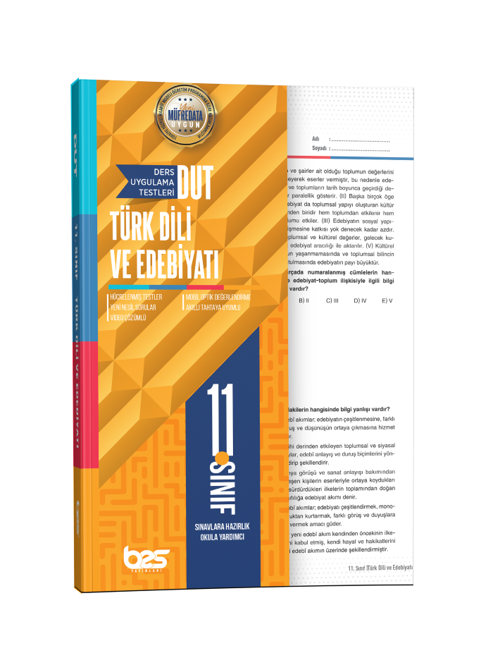 BES DUT 11.SINIF UYGULAMA TESTİ EDEBİYAT - 2025-26